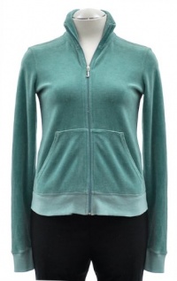 Juicy Couture China Green #6 Velour Long Sleeve Track Jacket (Small)