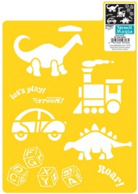 Delta Creative Stencil Mania 7x10 Stencil: Kid Stuff