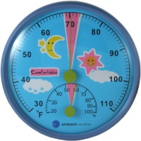 Ambient Weather TH101 Baby Room Thermometer with Humidity (ComfortMeter) Monitor