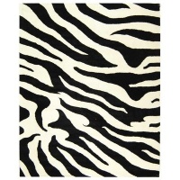 Safavieh Soho Collection SOH717A Handmade Black and White New Zealand Wool Area Rug, 6-Feet by 9-Feet