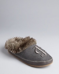 Plush and polished, these Juicy Couture slippers pair faux fur and flannel in fashionable scuffs, finished off with logo embroidery. They're the perfect gift-or post-shopping slip on, vegan or not.