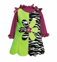 Bonnie Baby Infant Girls 2 Piece Lime Green & Purple Jumper, Size 0-3M