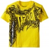 Tapout Boys 8-20 Scraped Short Sleeve Tee, Yellow, Small 8