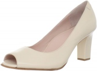 Taryn Rose Women's Fierce Open-Toe Pump,Bone,10 M US