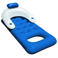 Classic Floating Pool Lounger (Blue/White)