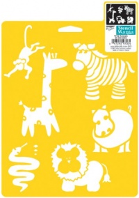 Delta Creative Stencil Mania 7x10 Stencil: Wild Animals