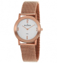 Skagen Women's 39LRR1 Steel Rose Gold Stretch Mesh Watch