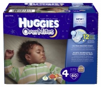 Huggies OverNites Diapers, Size 4, Big Pack, 60 Count