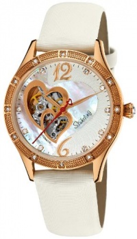 Stuhrling Original Women's 196A.124P2 Vogue Harmony Automatic Skeleton Swarovski Crystals Mother-Of-Pearl White Watch