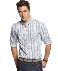 Plaid perfection. This shirt from Vintage Red has the right amount of downtown style to offset it's preppy pattern.