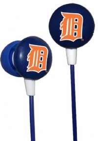 Zeikos MLB Detroit Tigers Logo Earbuds