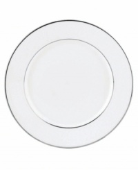 For nearly 150 years, Lenox has been renowned throughout the world as a premier designer and manufacturer of fine china. The simple and classic Hannah Platinum pattern brings a timeless refinement to your formal entertaining table, in pure white bone china embossed with a subtle palmetto-leaf design, and banded in platinum.