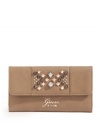 GUESS Women's Jinan Slim Clutch, COGNAC