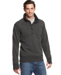 Time to chill and relax in comfort with this pullover sweatshirt by Tommy Bahama.