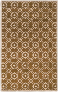 5' x 8' Rectangular Surya Area Rug G5106-58 Cumin/Parchment Color Hand Tufted in India Goa Collection