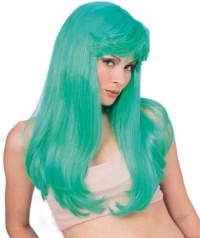 Green Glamour Girl Costume Wig