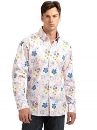 THE LOOKSpirited Euro stylingFun floral, striped and paisley combo printSignature square buttonsDistinctive button-down collarLong sleeves with button cuffsTHE MATERIALCottonCARE & ORIGINMachine washImported