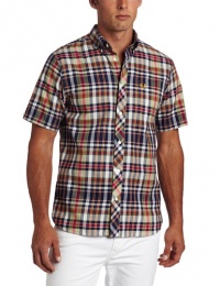 Fred Perry Men's Basket Weave Madras Shirt