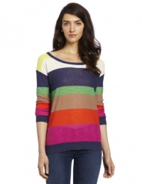 Splendid Women's Seaside Stripe Sweater, Passion Fruit, X-Small