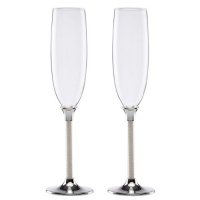 Lenox Jubilee Pearl 2-Piece Crystal Toasting Flute Set