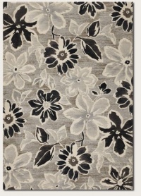 Couristan 6351/5313 Everest Wild Daisy/Grey-Black-White 3-Feet 11-Inch by 5-Feet 3-Inch Rug