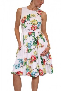 Women's French Connection Fast Gwendoline Flower Dress in White Size 8