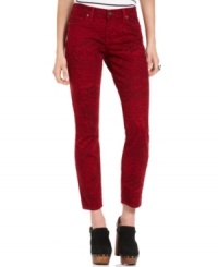 A fall must-have, these Lucky Brand Jeans feather-print red-wash jeans hit all the right marks for on-trend style! (Clearance)