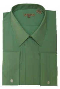 Dark Lime French Cuff Dress Shirt