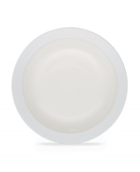 Full of possibilities, this ultra-versatile pasta bowl from Noritake's collection of Colorwave white dinnerware is crafted of hardy stoneware with a half glossy, half matte finish in pure white. Mix and match with square and coupe shapes or any of the other Colorwave dinnerware shades.