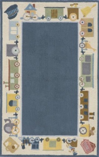 Momeni Lil Mo All Aboaaardd Rug, Blue, 3' x 5'