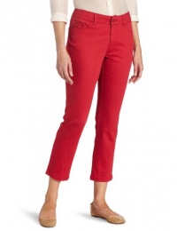 Caribbean Joe Women's Stretch Denim Crop Jean, Nantucket Red, 6