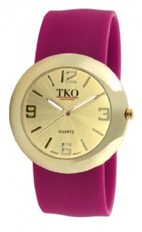 TKO ORLOGI Women's TK614-GWN Gold Slap Metal Wine Watch