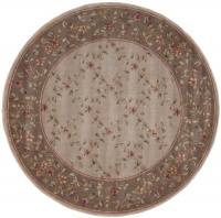 Nourison Zanzibar Highlights Brown 5.6-Feet Round Polyacrylic Area Rug