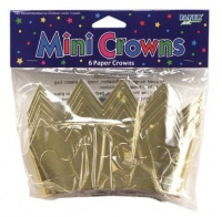 Creative Expressions Mini Crowns, 6/Pkg: Gold