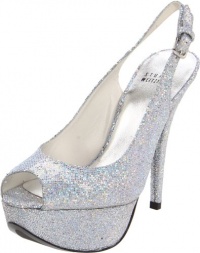 Stuart Weitzman Women's Vevey Platform Pump,Galactic Mini Glitter,6 M US