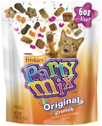 Purina Friskies Party Mix Original Crunch, 6-Ounce (Pack of 7)