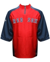 Be prepared for extra innings! This Boston Red Sox MLB convertible jacket from Majestic is a fan's best kept secret to staying comfortable in any weather.