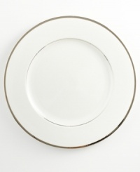 Pure refinement simply stated, the Mikasa Cameo Platinum dinnerware and dishes collection is shear elegance in classic form. Dazzling white china is delicately embellished with platinum band detailing. The understated style of this platter works as well with other patterns as it does with the coordinating collection.