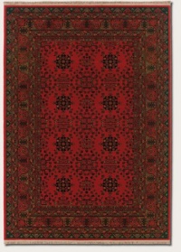 Couristan 7870/1872 KASHIMAR Afghan 54-Inch by 81-Inch Wool Area Rug, Nomad Red