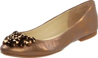 Enzo Angiolini Women's Claton Ballerina Flat,Bronze Leather,7.5 M US