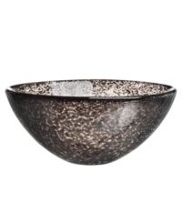 Speckled with black, the Tellus crystal bowl makes a brilliant centerpiece for the dining room or coffee table. Its minimalist shape is perfect for holding hard candies or potpourri but looks simply stunning all on its own.