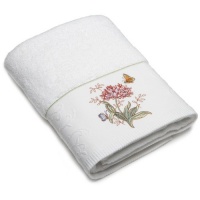 Lenox Butterfly Meadow Rose Flower Fingertip Towel