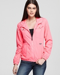 This lightweight Volcom jacket is a bright solution for chasing the rainy day blues away.