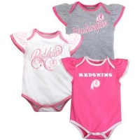 Newborn Washington Redskins 3 Piece Creeper Set (0/3M - 6/9m) 0-3 Months