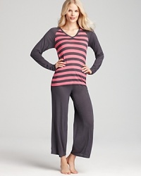 Worn together or separately, this striped pajama set from Josie is a perennial, at-home staple.