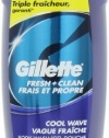 Gillette Fresh + Clean Cool Wave Body Wash 16 Fl Oz, 16.000 Fluid Ounce (Pack of 2)