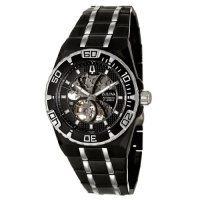 Bulova Men's 98A108 Marine Star Mechanical Hand-Wind Automatic Black Dial Watch