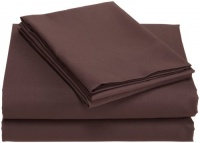 Divatex Home Fashions  Microfiber Twin Sheet Set, Dark Chocolate