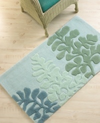 Herb Garden rugs from the Martha Stewart Collection are ripe with verdant colors and a botanical motif carved into the pile for dramatic depth. Tape border on back.