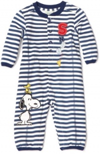 Franco Apparel Baby-Boys Newborn Peanuts Terry Coverall Rompers Set